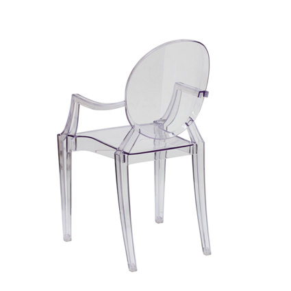 Ghost Chair with Arms (Back View)- Liberty Event Rentals