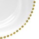Glass Charger Gold Beaded 13 (Closeup) - Liberty Event Rentals