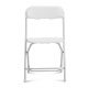 White Folding Chair Aluminum Frame : Front View - Liberty Event Rentals