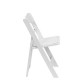 White Padded Chair (Side View) - Liberty Event Rentals