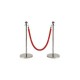 Chrome Stanchions with Red Rope - Liberty Event Rentals